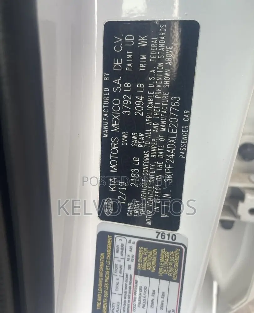 Kia Forte 2020 White