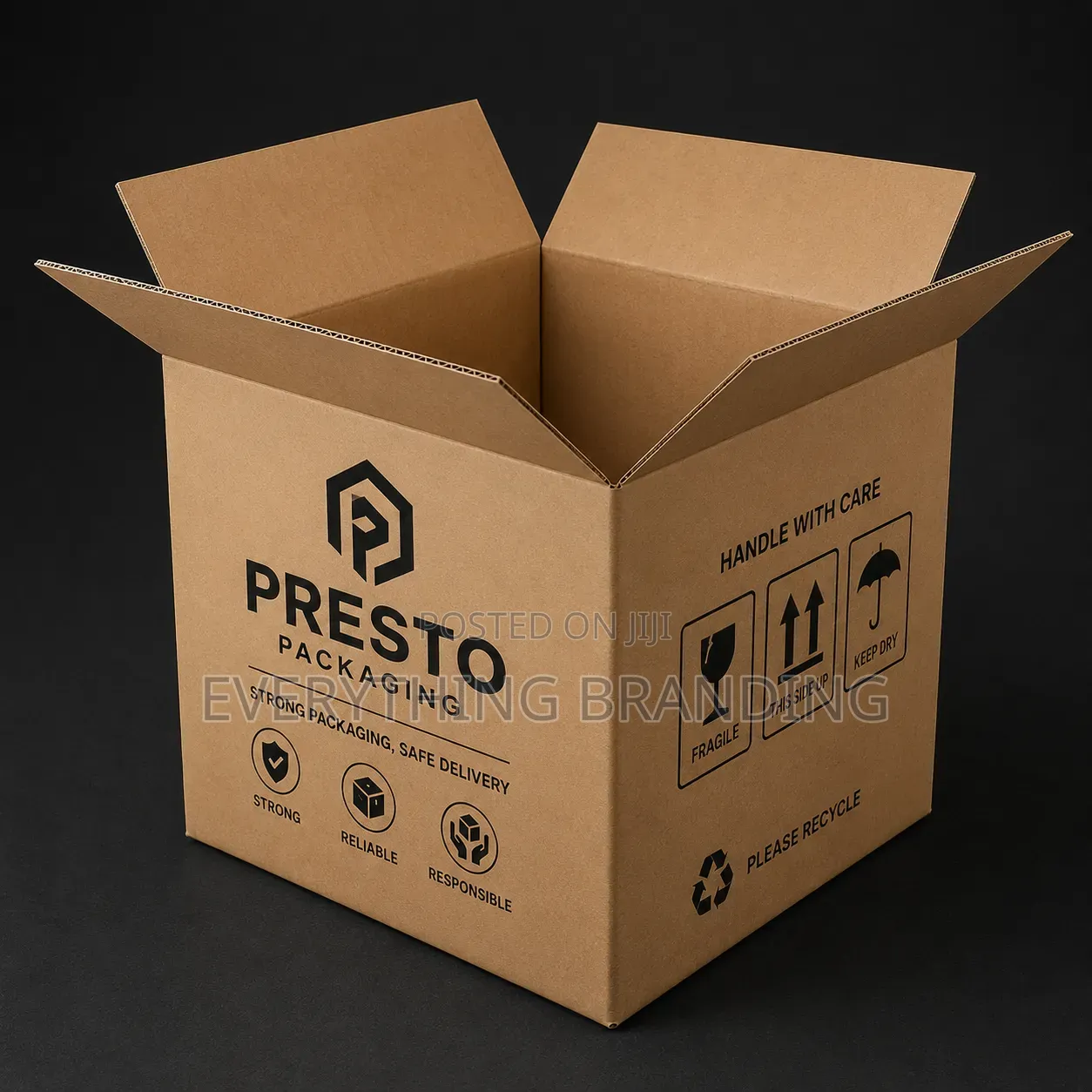 Custom White 18×20×14in 5ply Corrugated Carton Box, Heavy Duty, Print