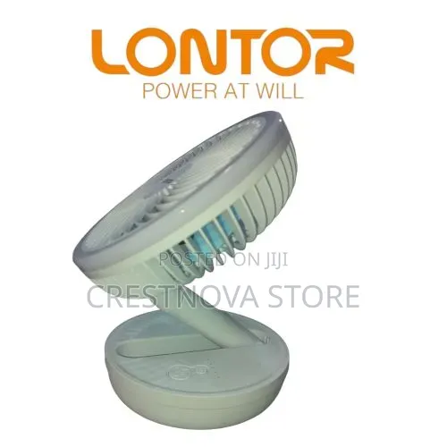 LONTOR Foldable Rechargeable Mini Table Fan With Ring Light Mf042-6