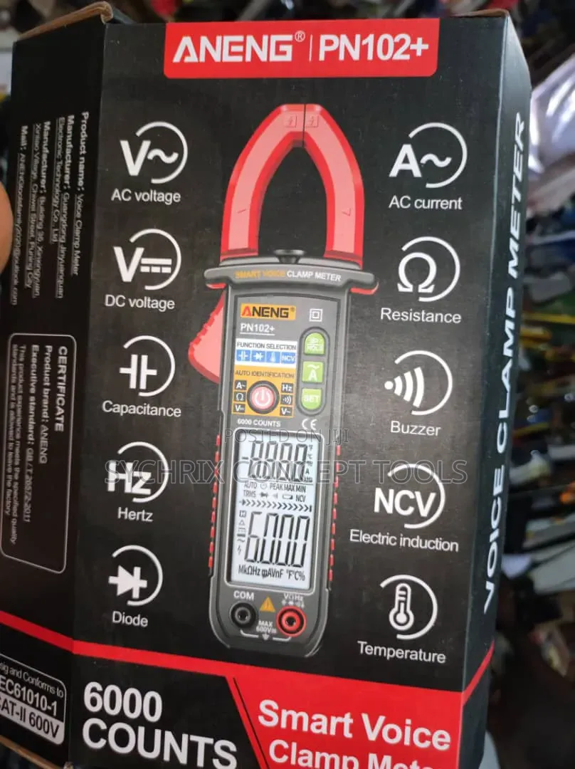 ANENG PN102 Digital Clamp Meter AC DC Multimeter Volt Ammeter
