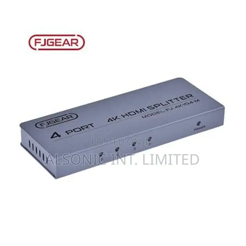 FJGEAR Durable HDMI Splitter 1 in 4 Out HDMI 1.4