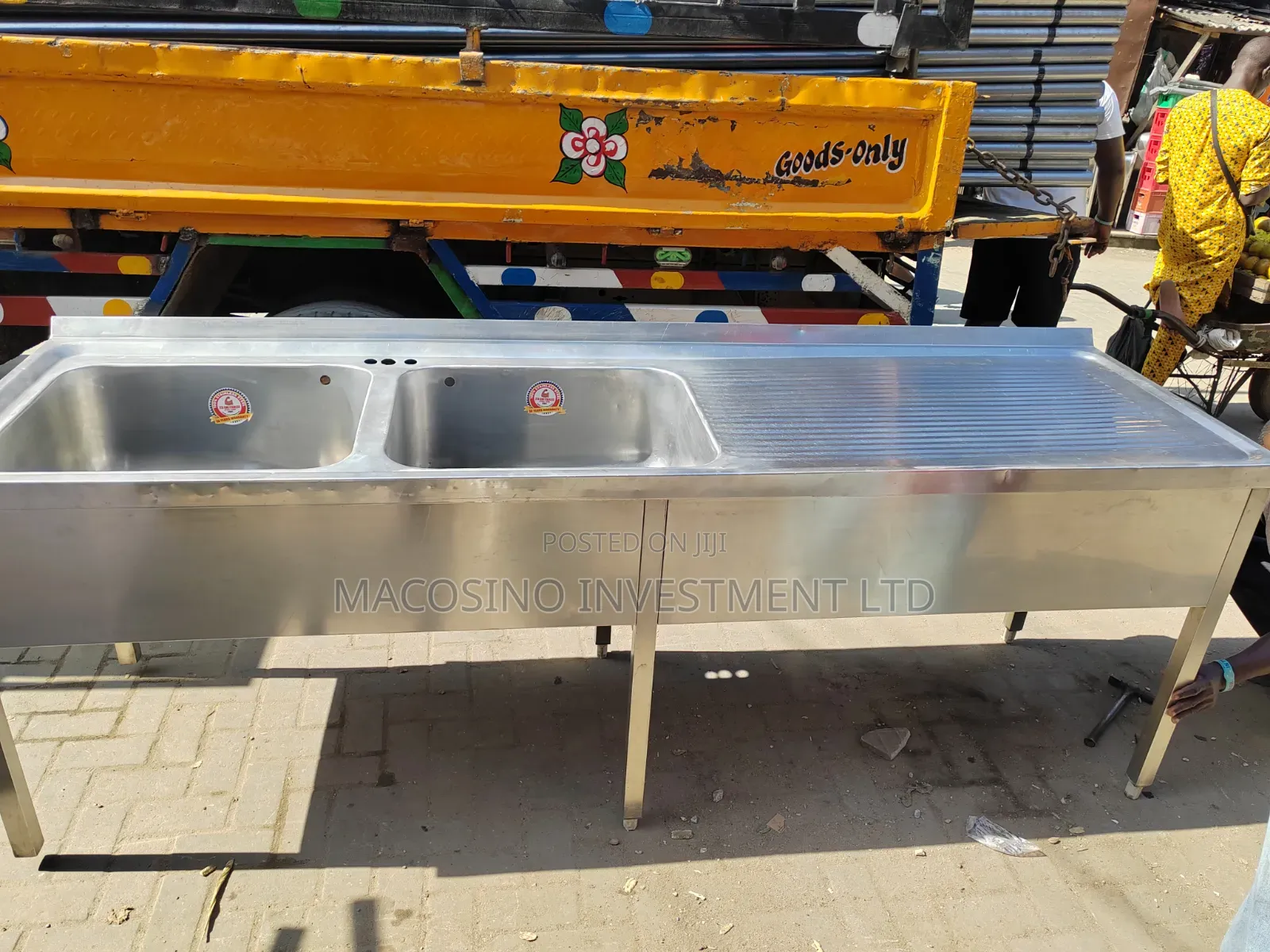 304 Stainless Steel, 2mm Thickness Quanlity Industrial Sink