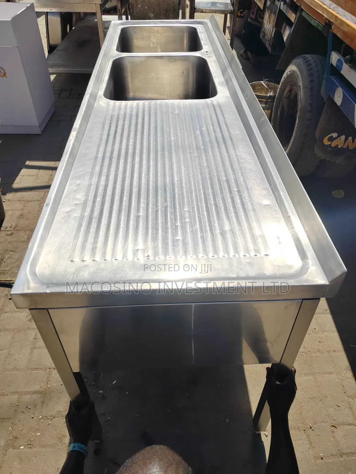 304 Stainless Steel, 2mm Thickness Quanlity Industrial Sink