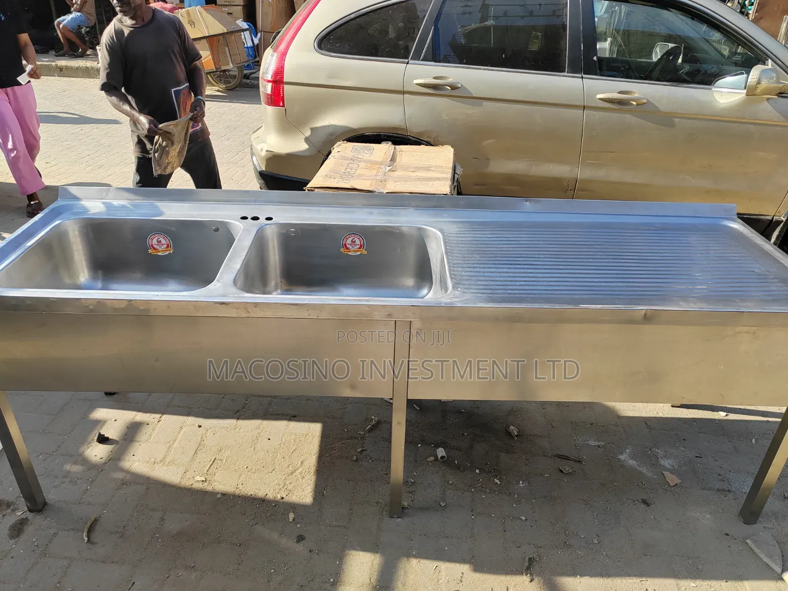 304 Stainless Steel, 2mm Thickness Quanlity Industrial Sink