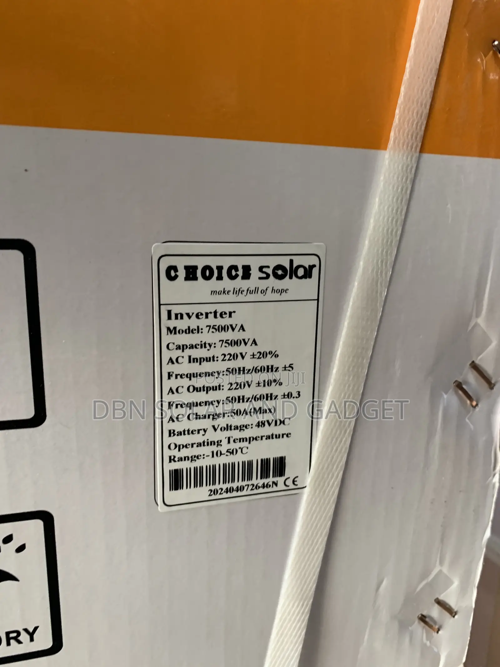 ORIGINAL 7.5kva 48v CHOICE SOLAR Inverter Non Hybrid Available