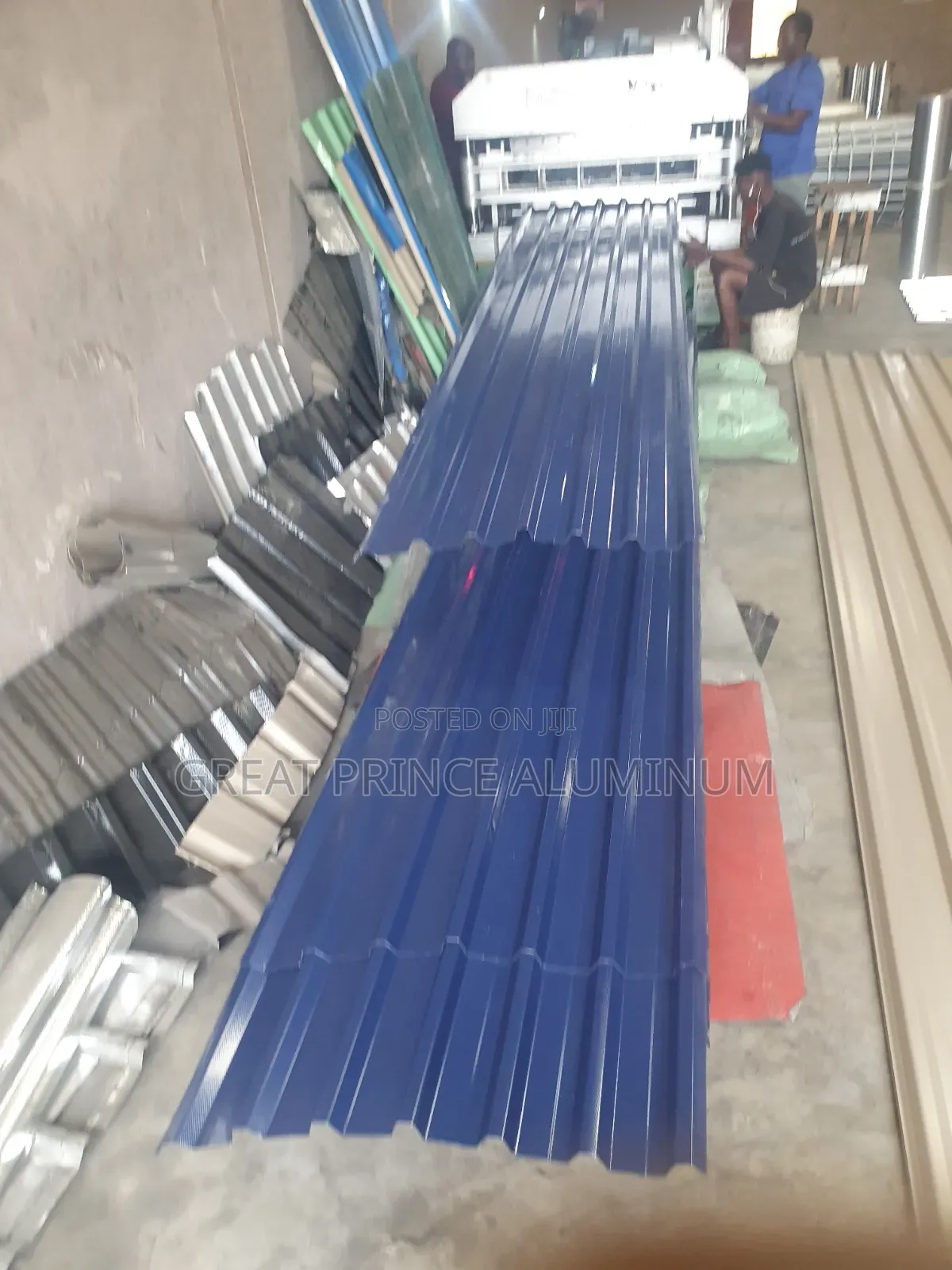 Aluminum Roofing Sheet Brake and Beige and Navy Blue