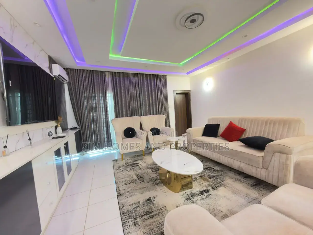 Furnished 3bdrm Apartment in Zim Homes And, Wuye for rent