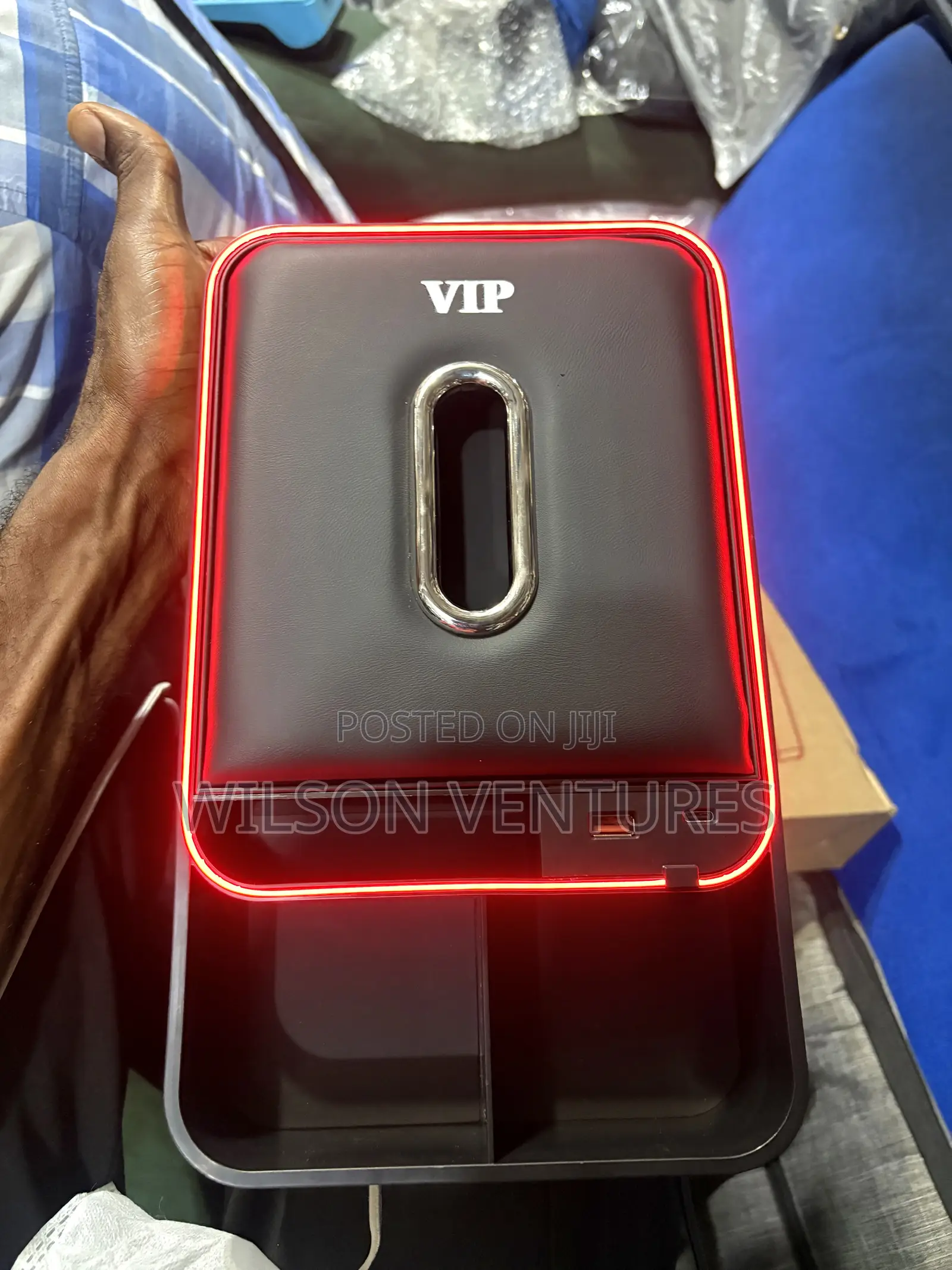 7 Color LED Car Arm Rest Cover With Tissue Box