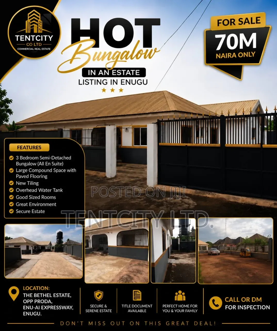 4bdrm Bungalow in Bethel Estate, Enugu for sale