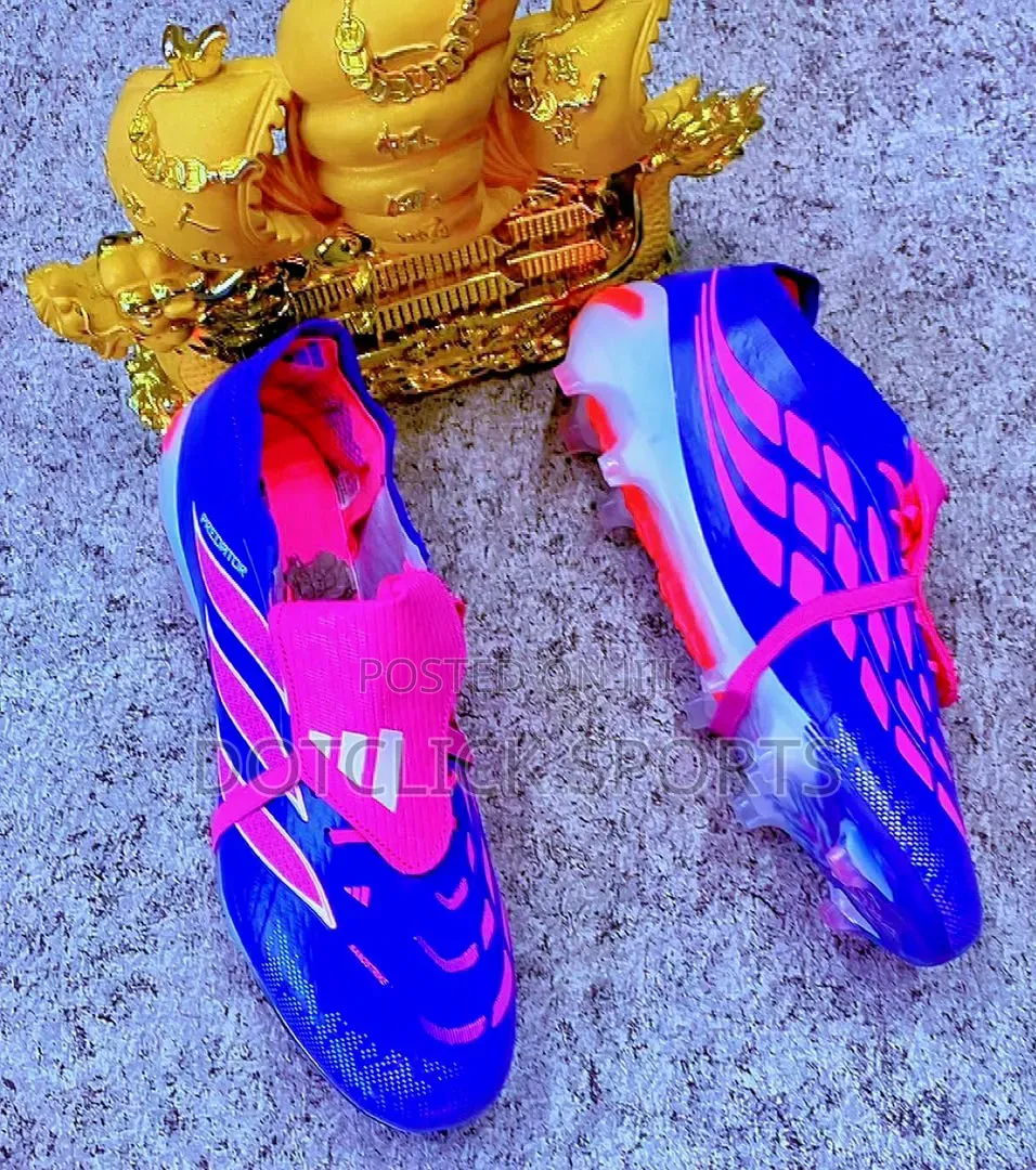 Adidas Predator FG Football Boots Blue Pink Strike