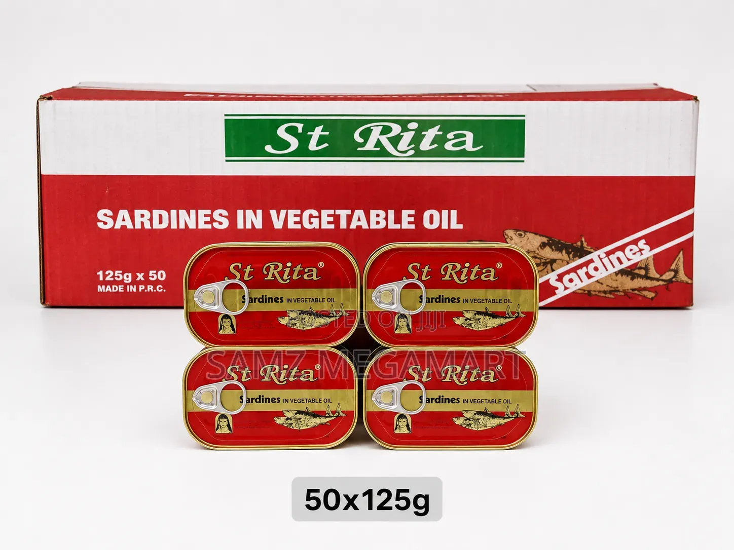 St Rita Sardines in Vegetable Oil 50x125g