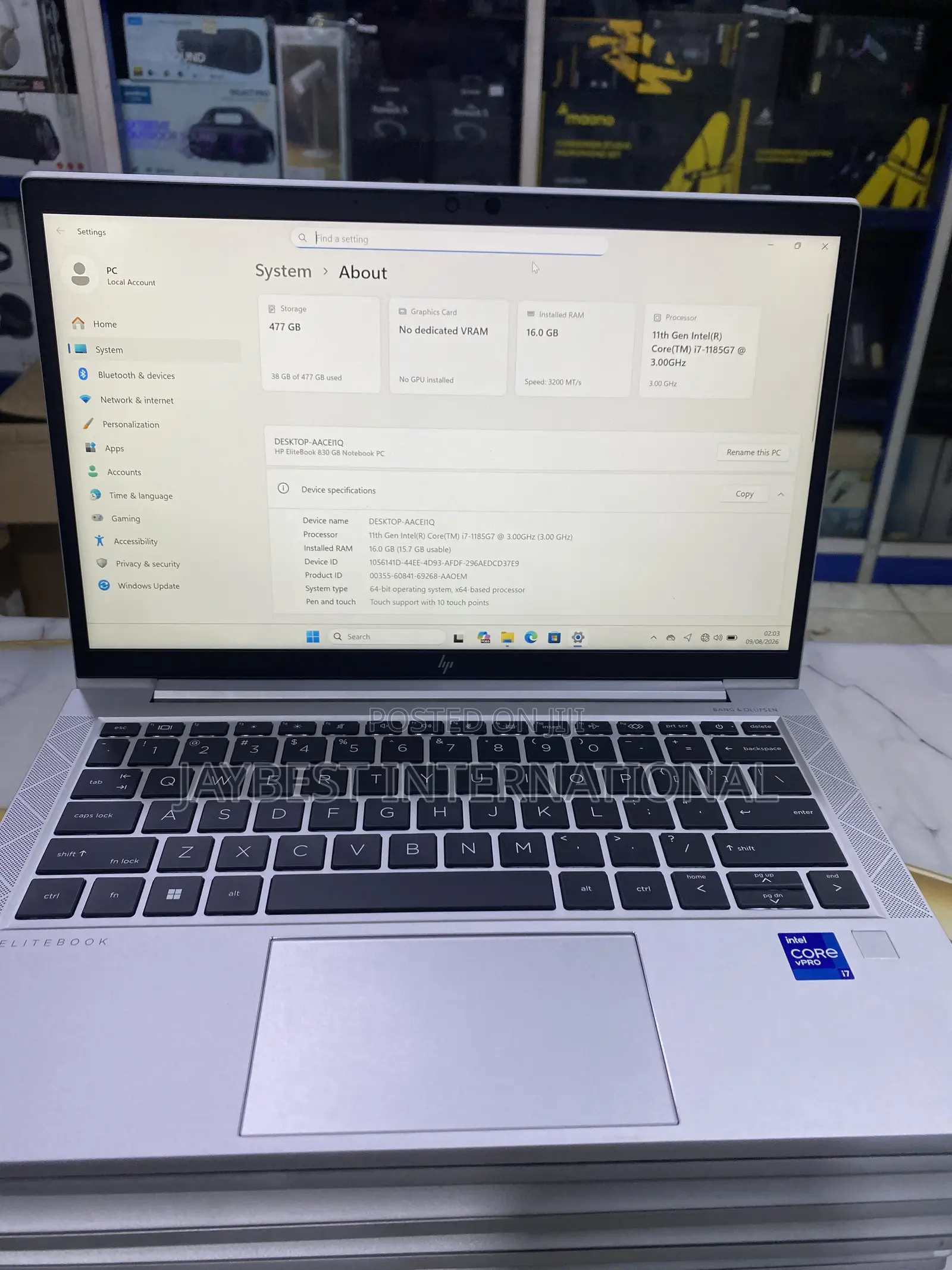 New Laptop HP EliteBook 830 G8 16GB Intel Core i7 SSD 512GB