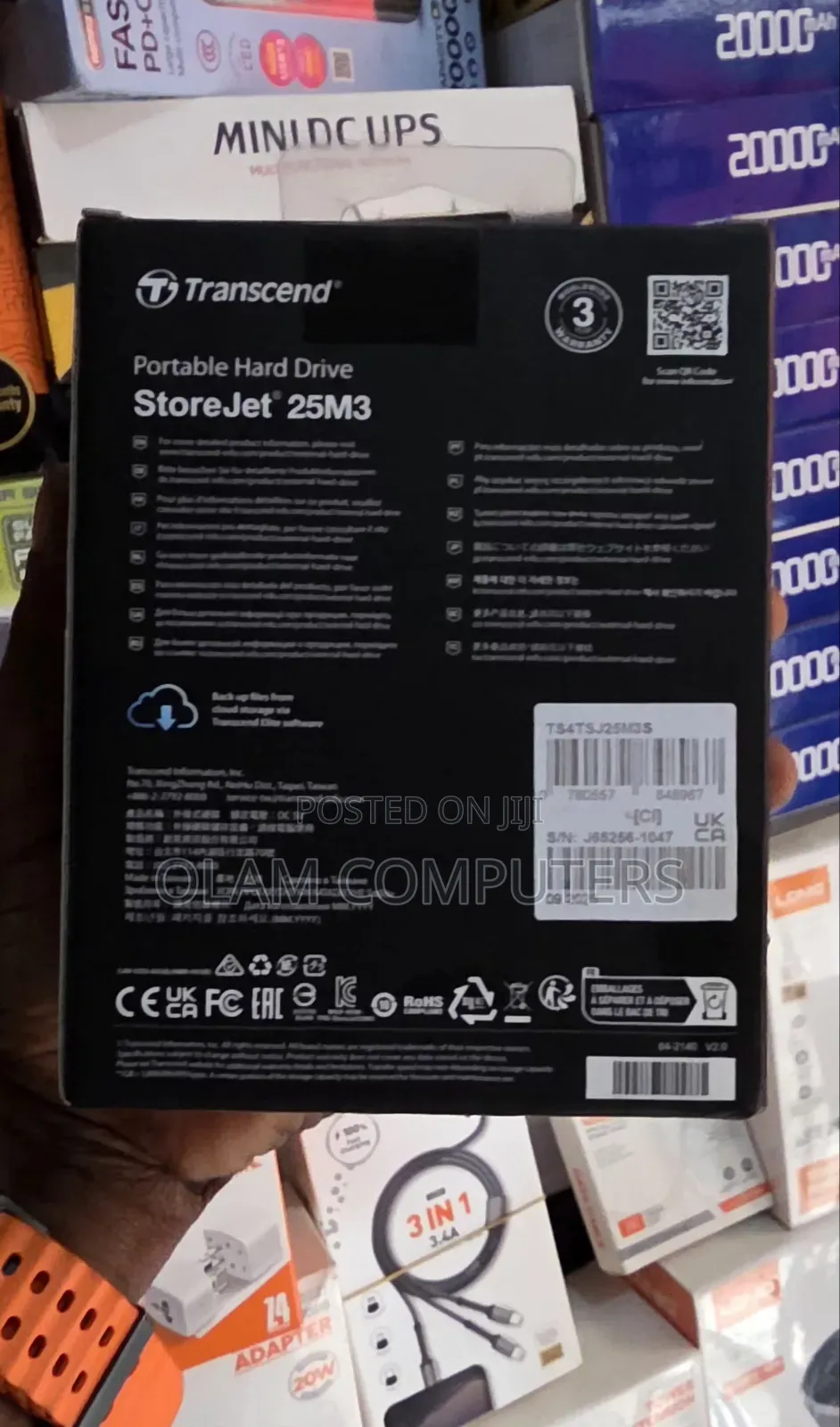 Transcend 4TB StoreJet 25M3 USB 3.1 Gen 1 Portable Hard Drive