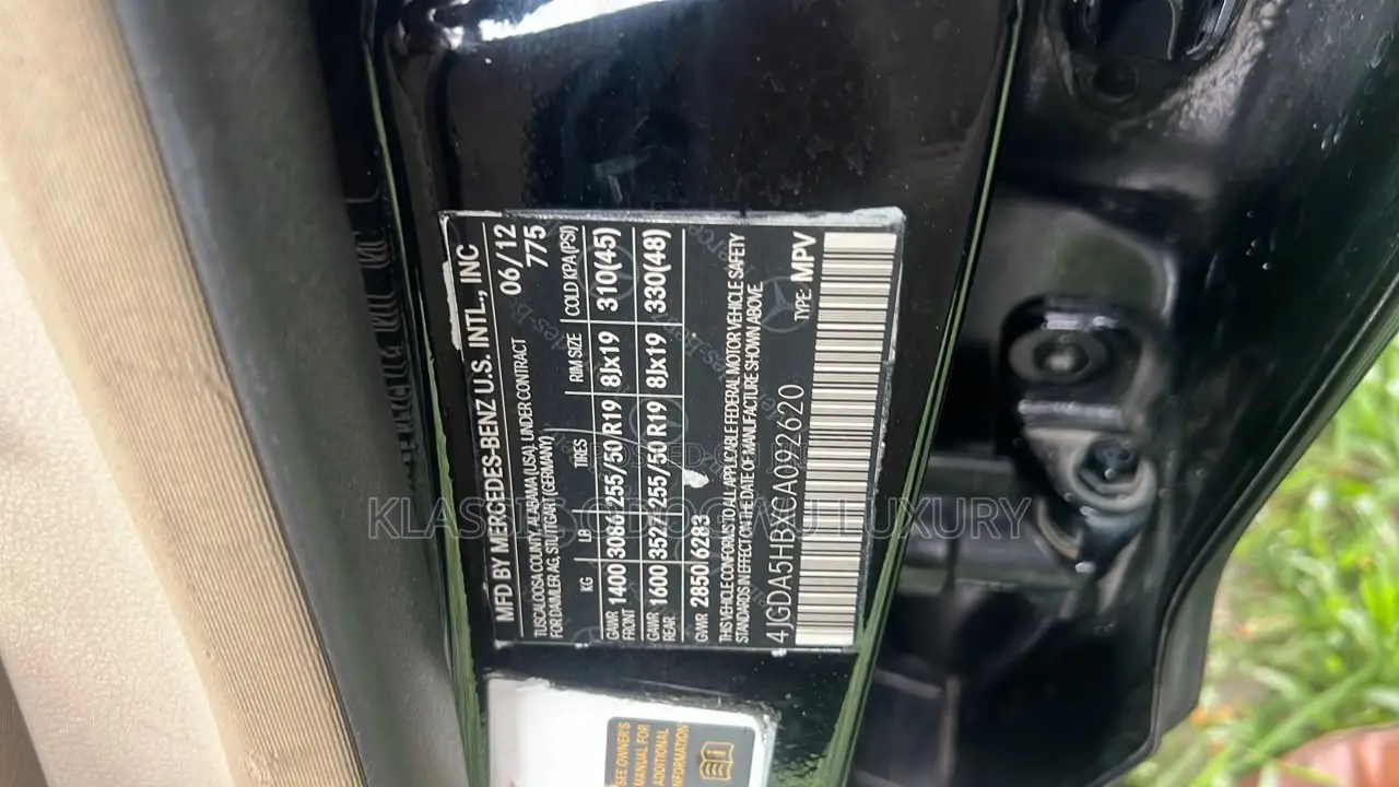 Mercedes-Benz M Class ML 350 4Matic 2012 Black