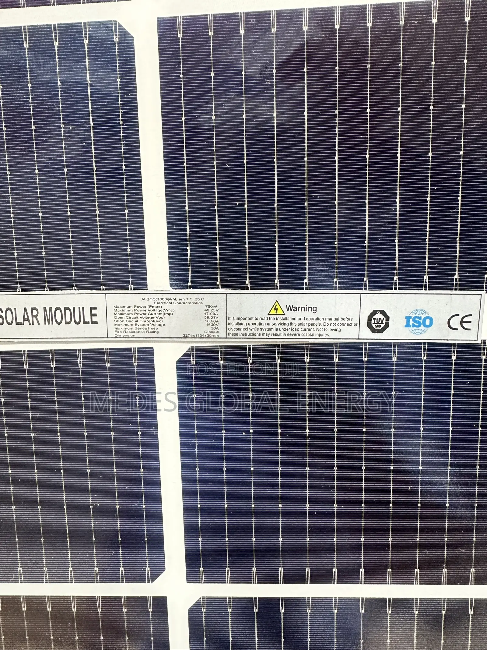 750watts Jinko Brand New Panel