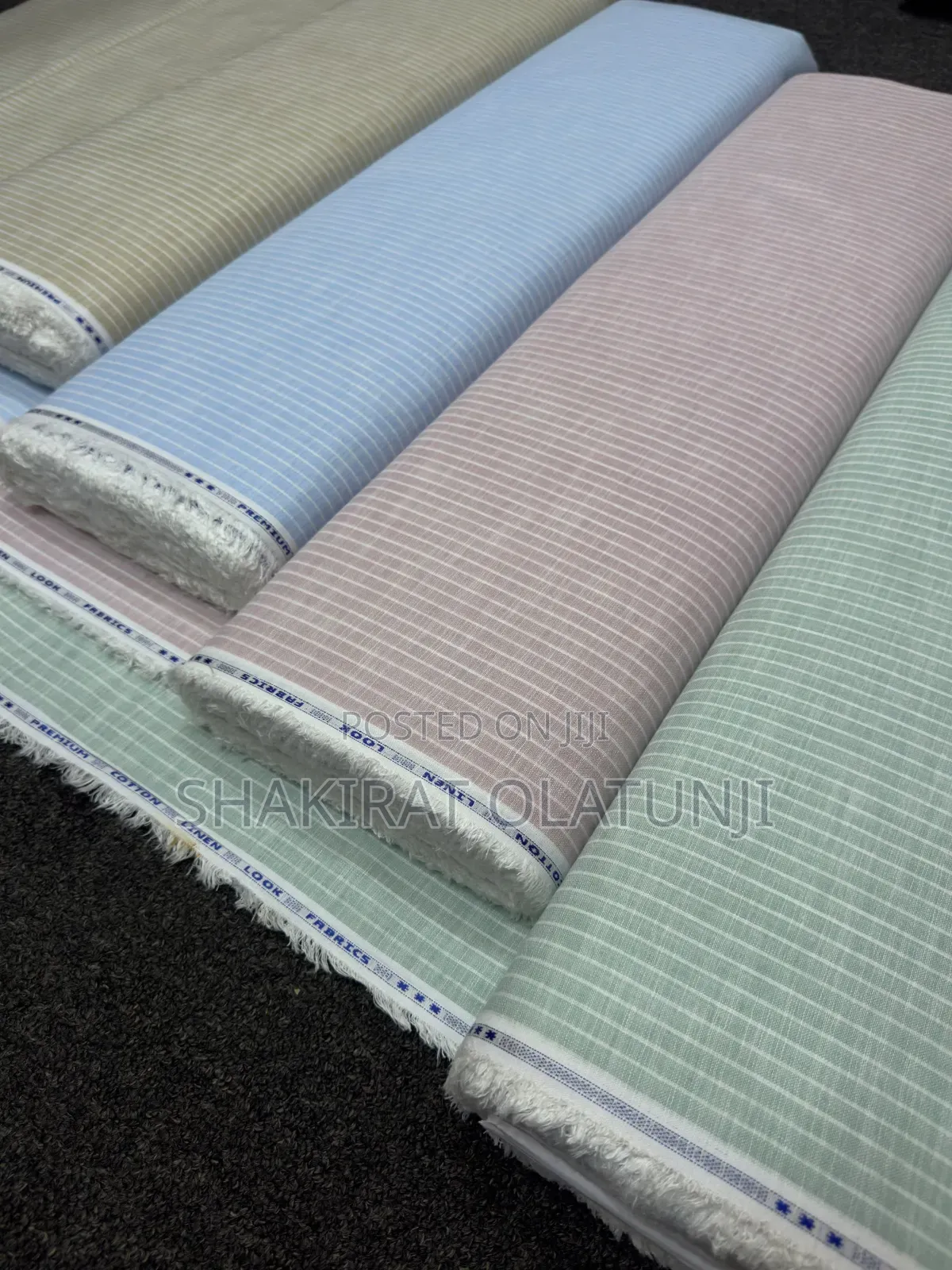 Quality Belgium Stripes Linen 8500 Per Yard