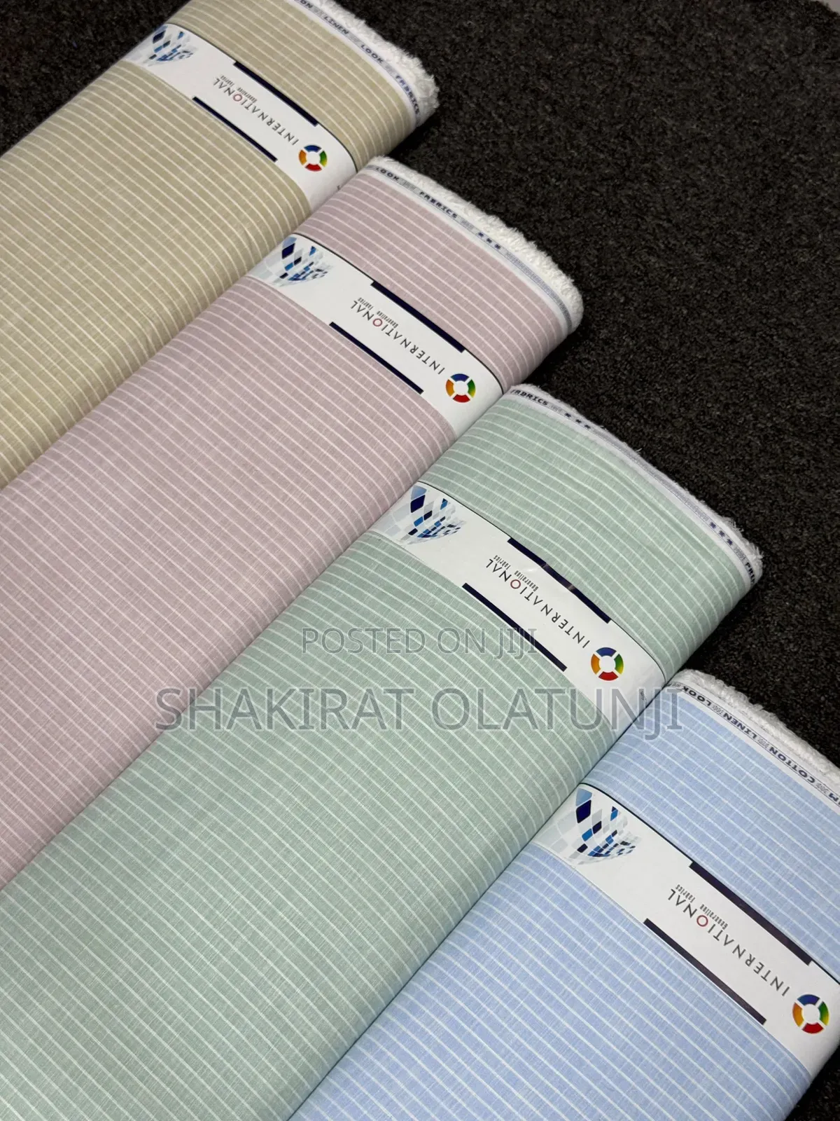 Quality Belgium Stripes Linen 8500 Per Yard