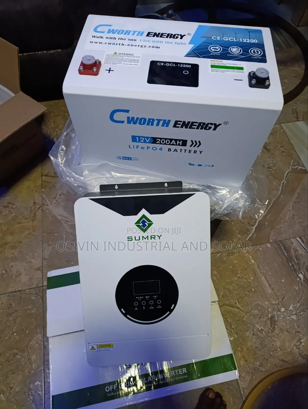 Cworth 200a 12v Lithium Battery 2.5kva 12v Sumry Hybrid Inverter