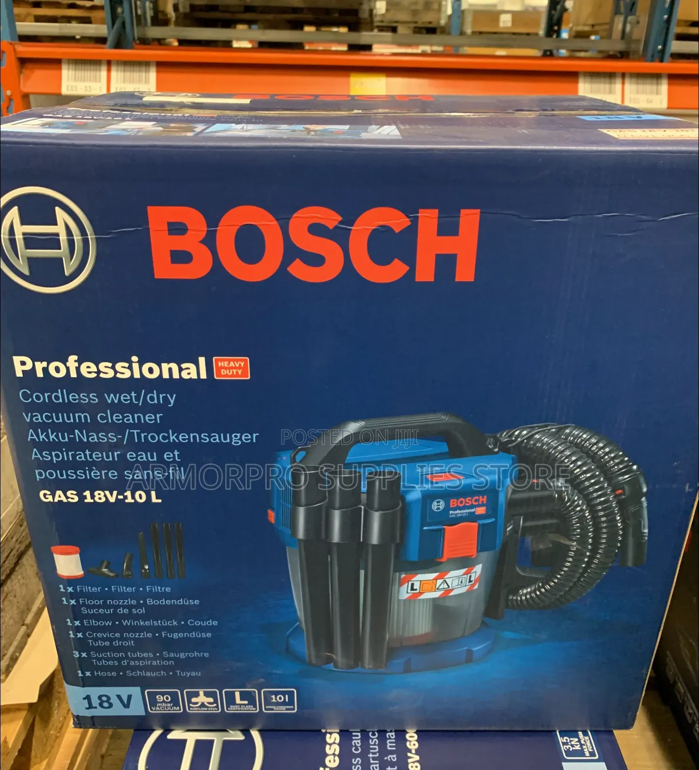 Bosch Professional GAS 18v-10 L, a Cordless Wet/Dry Dust Extractors
