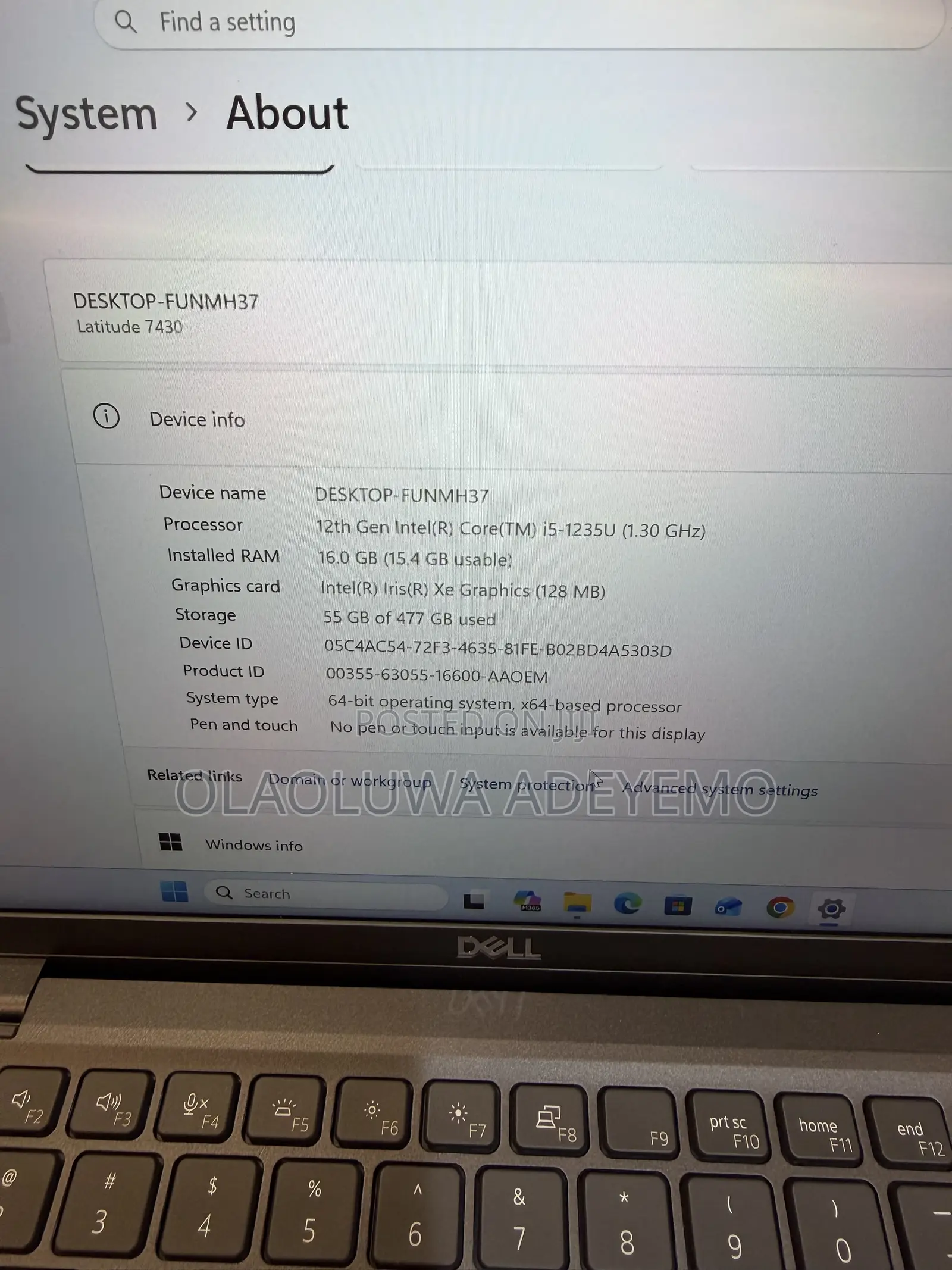 Laptop Dell Latitude 7430 16GB Intel Core i5 SSD 512GB