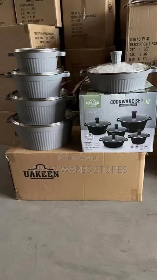 UAKEEN 10PCS Granite Non-Stick Cookware Set - YK-201