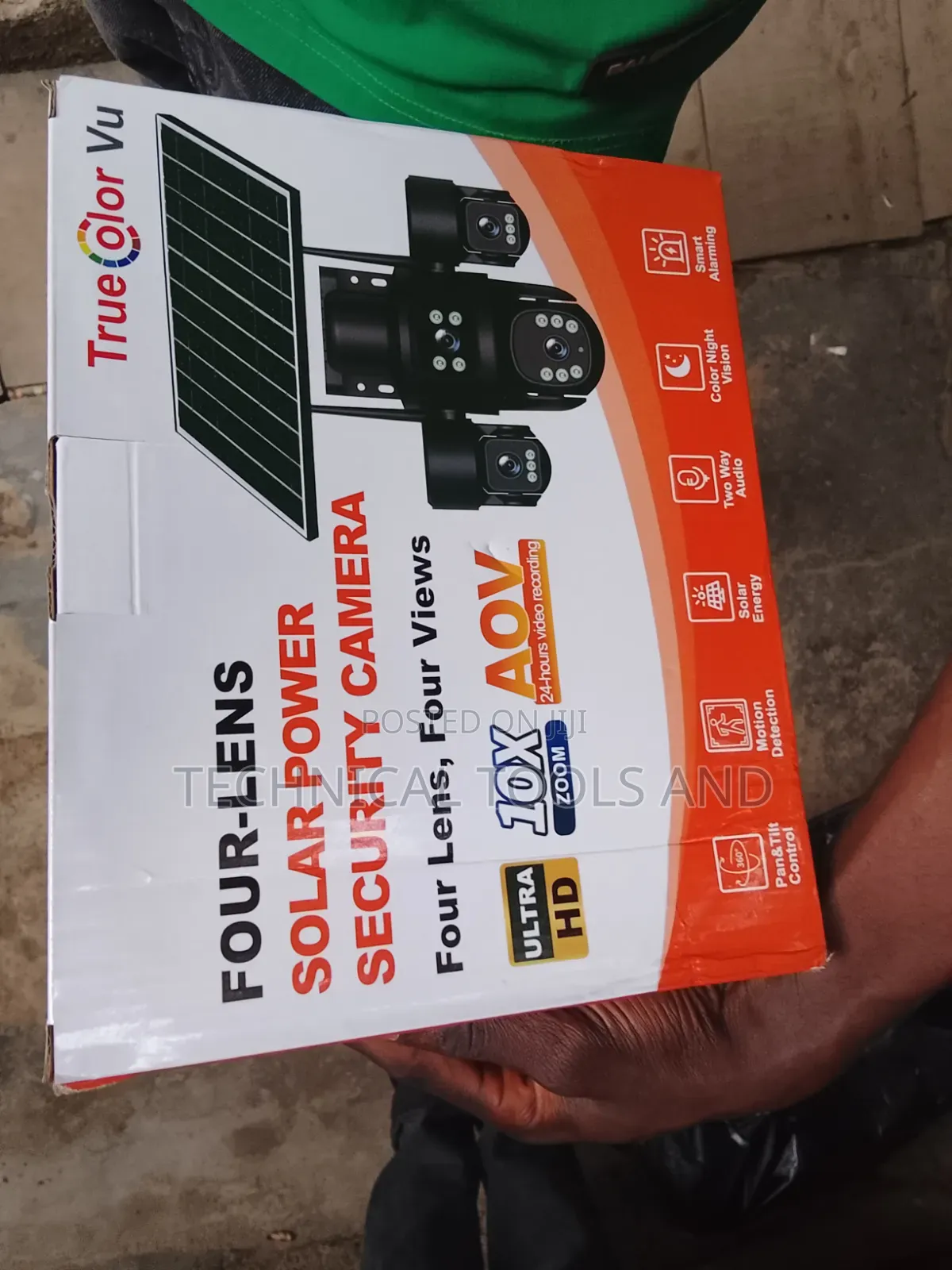 : Four-Lens Solar Power Security Camera (Solar CCTV Camera).