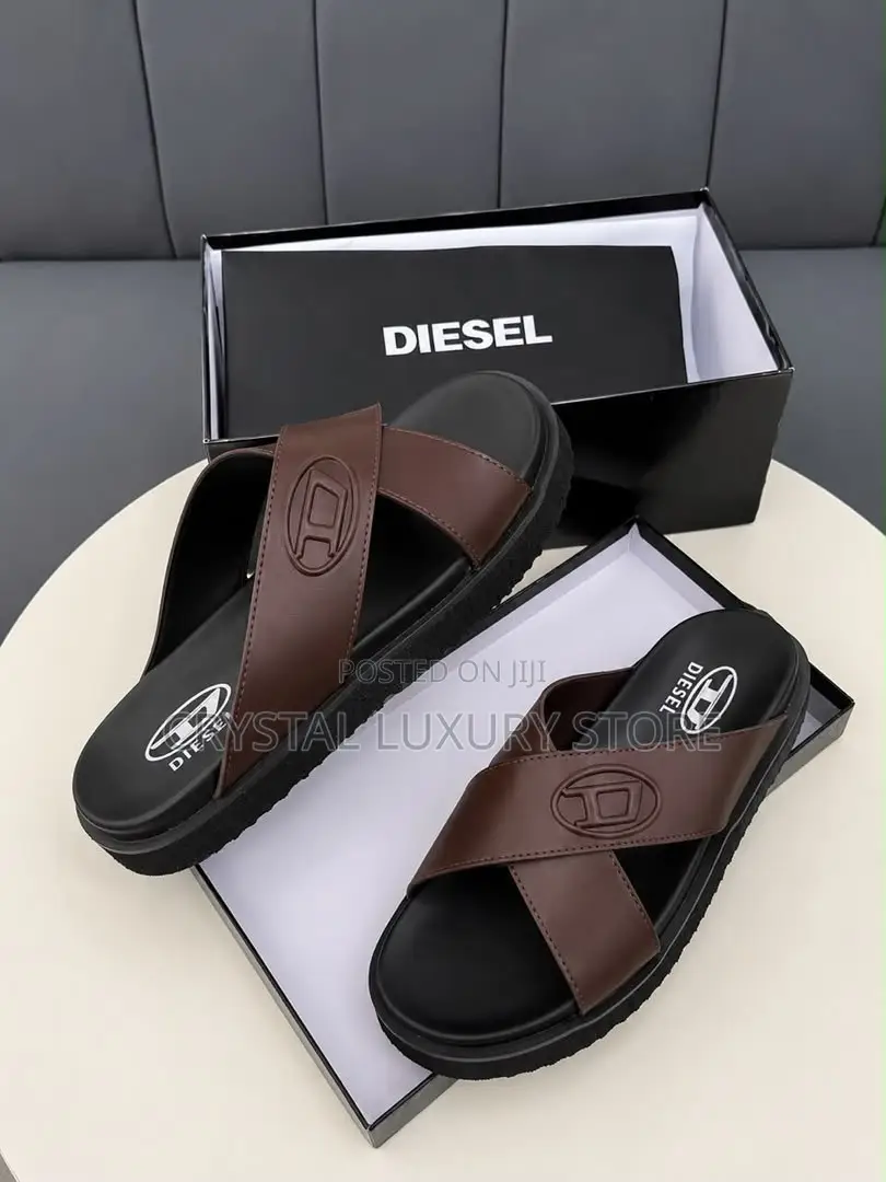 Diesel Quality Luxury Men Genuine Leather Pams