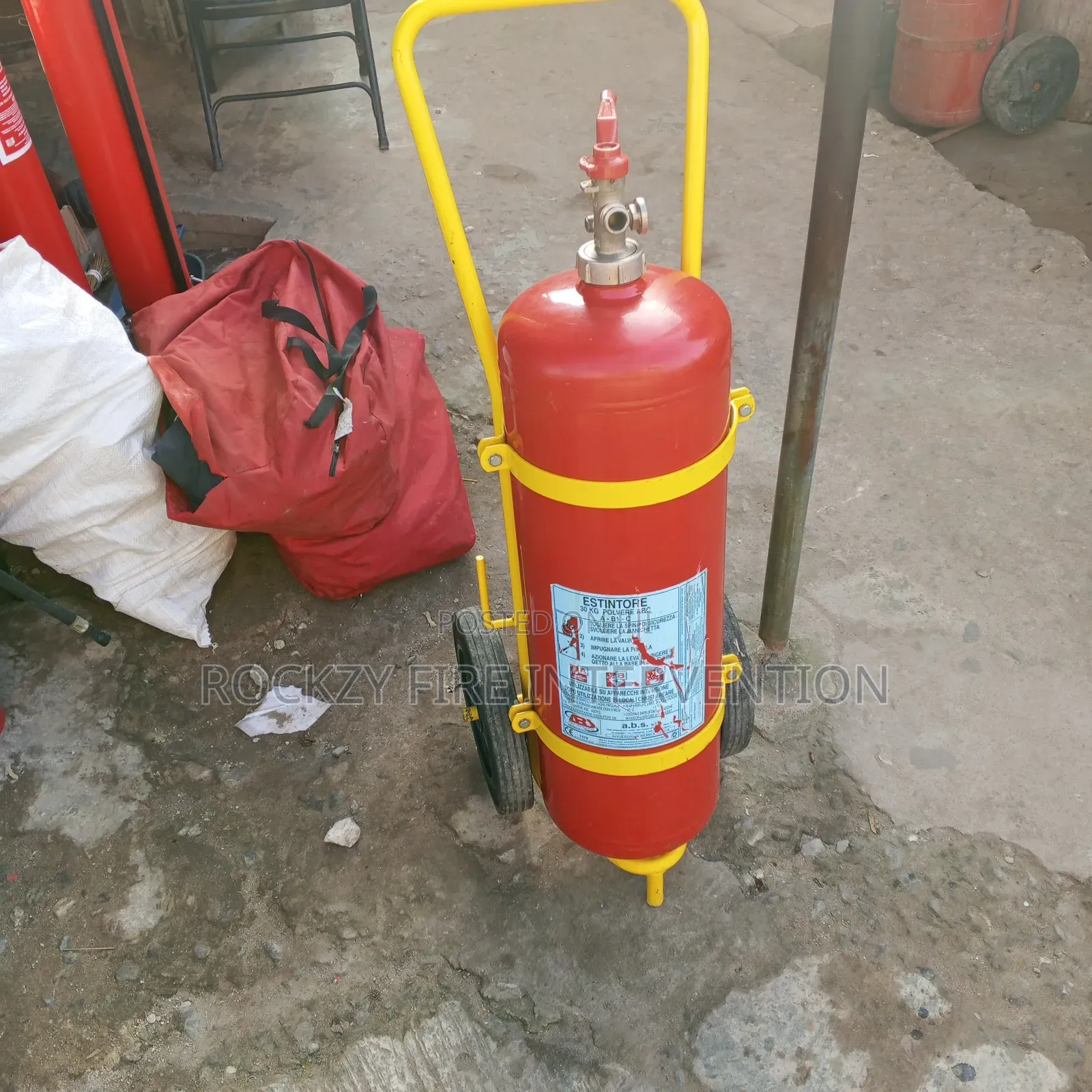 25kg DCP Trolley on Wheel Fire Extinguisher