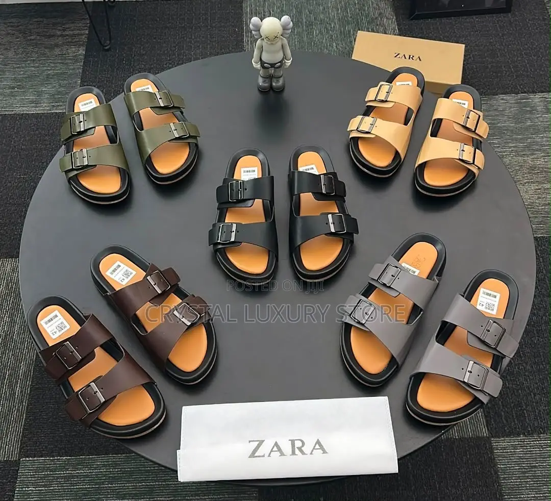 Zara Quality Luxury Men Genuine Leather Pams
