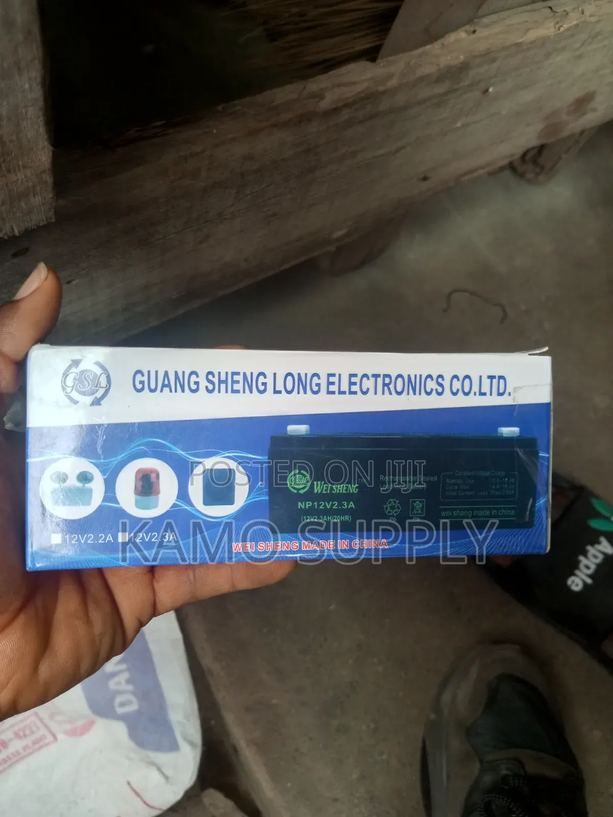 Wei Sheng 12v 2.3Ah Rechargeable Sealed Lead-Acid Battery 20hr