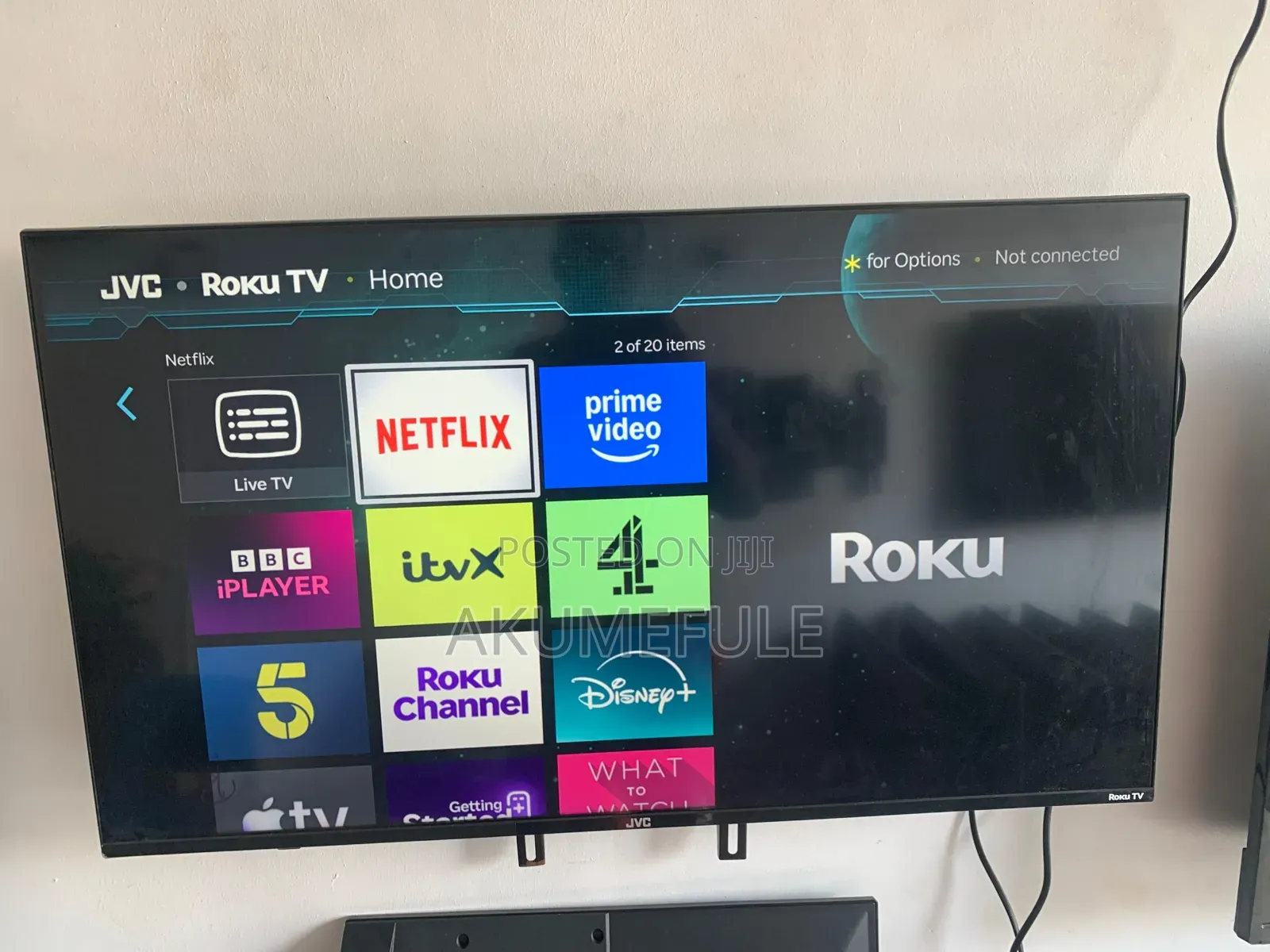 JVC Roku Smart TV 40 Inches Display