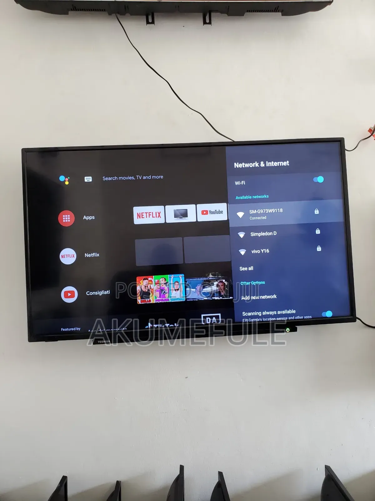 Toshiba Android TV 43 Inches Display With Free Netflix Account