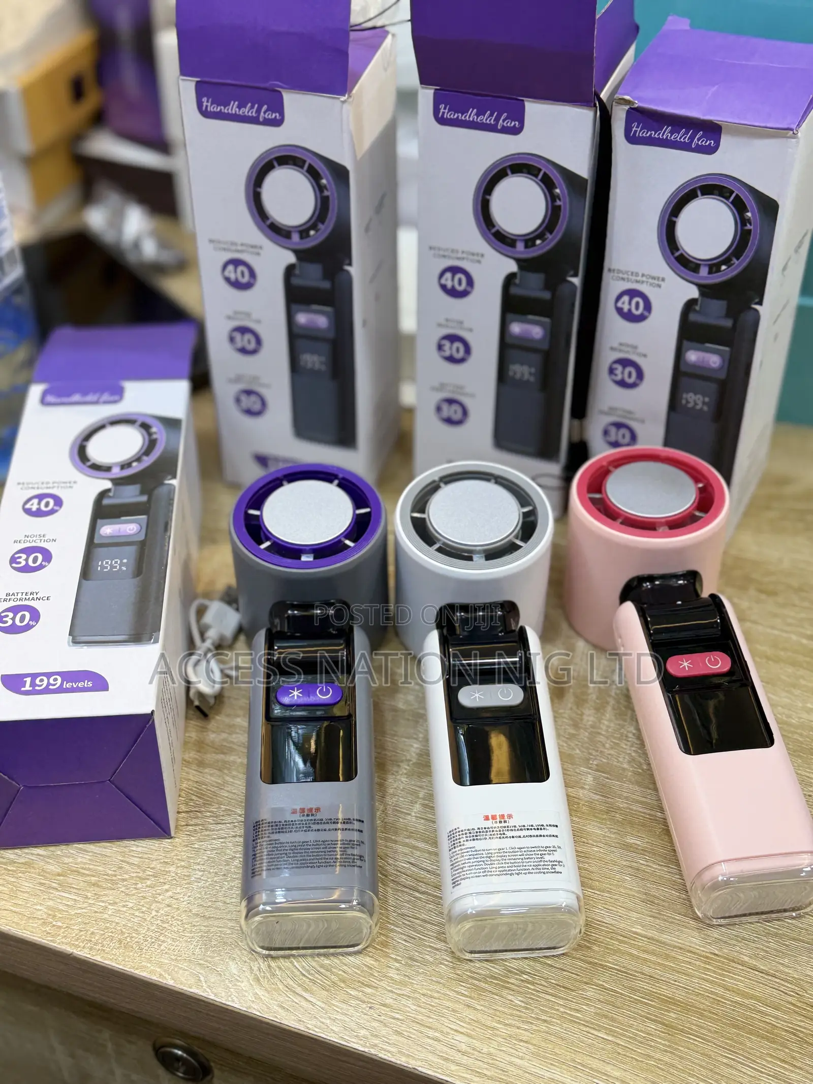 3 in 1 Handheld Turbo Cooling Fan Portable LED Flashlight Air Cooler
