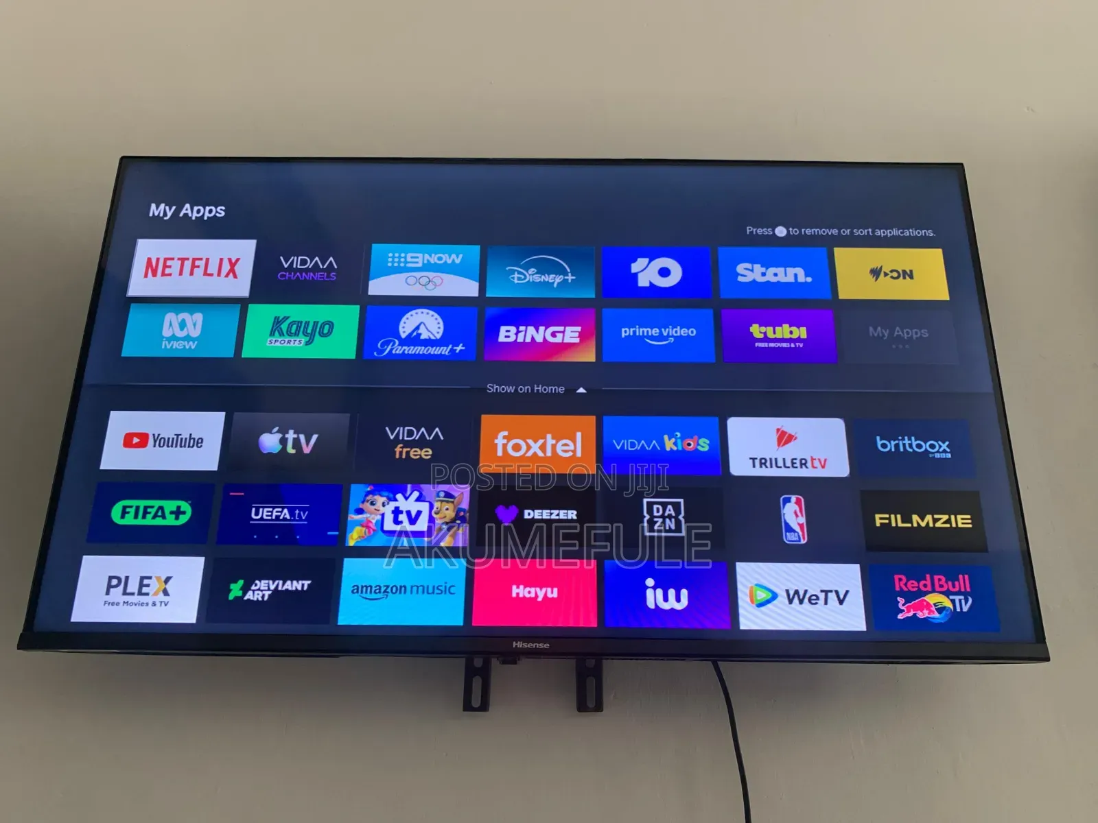Hisense Vidaa Smart TV 43 Inches