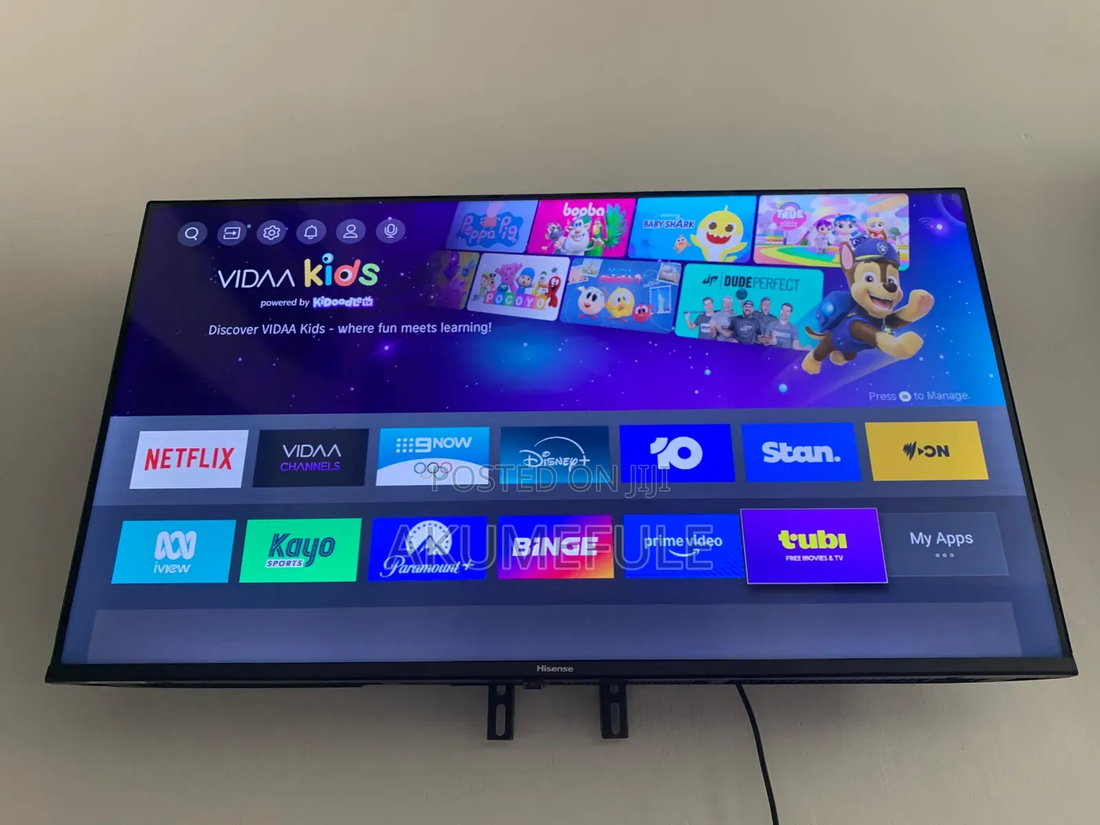 Hisense Vidaa Smart TV 43 Inches