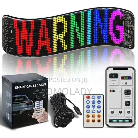 Smart Car Led Sign - (18x7cm)