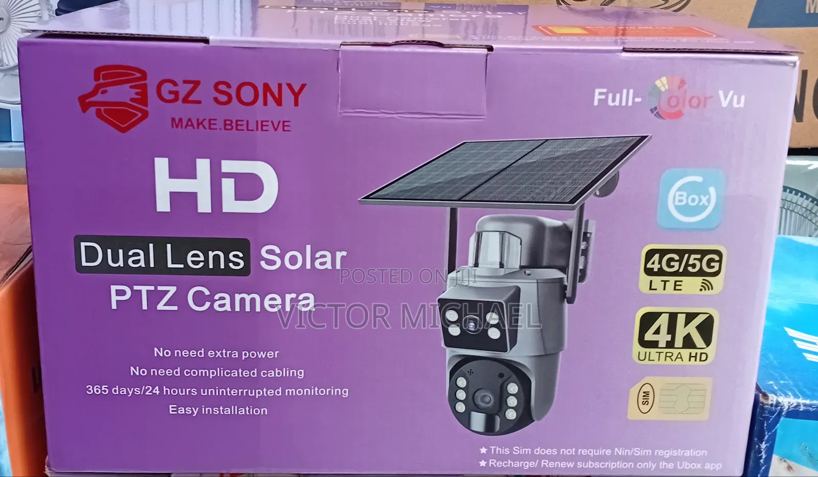 Dual Lens Solar CCTV Camera | 4G LTE | UBox