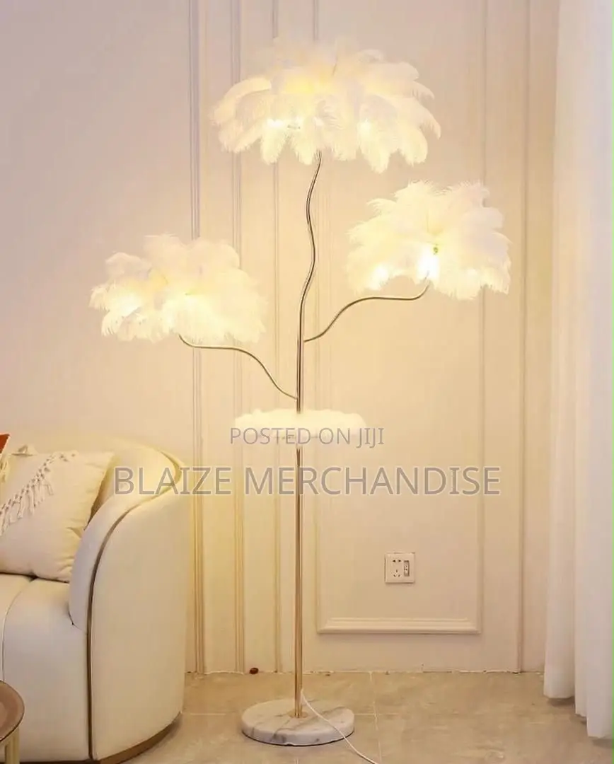 Nordic Designer LED Ostrich Feather Floor Lamp