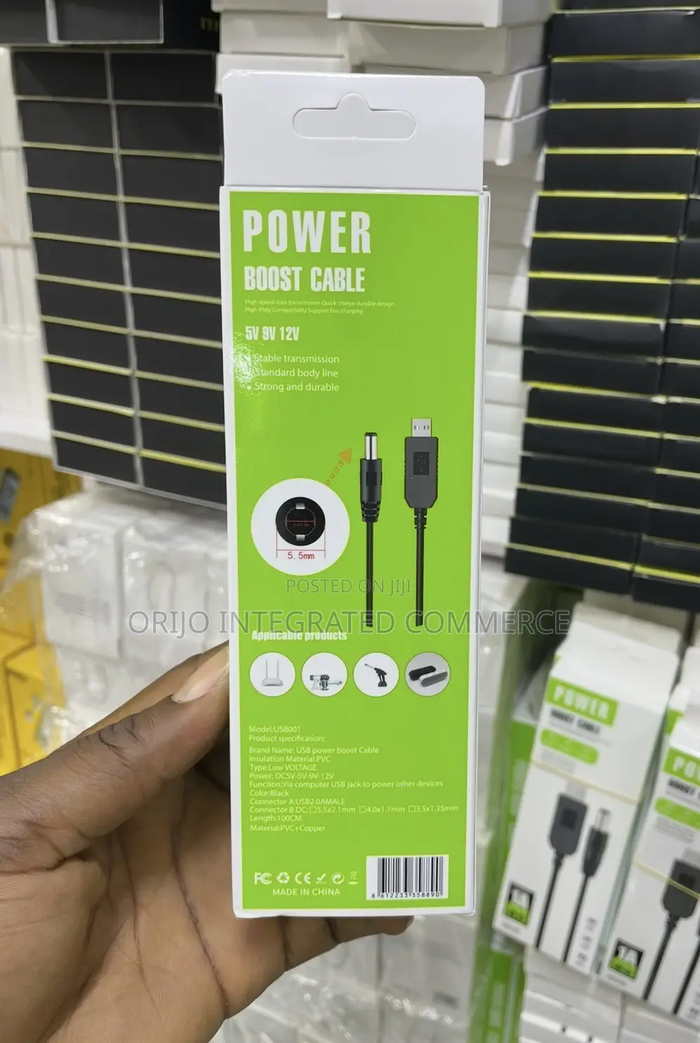 USB Power Boost Cable 6|9|12v