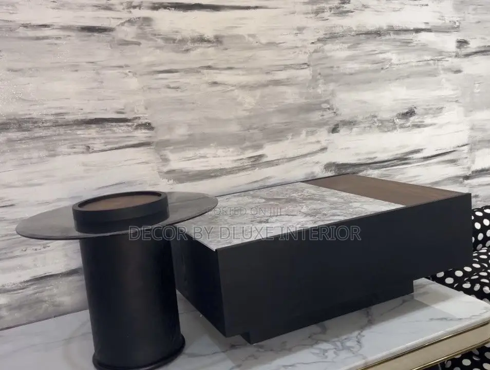 Luxury High-End Marble Coffee Table Set
