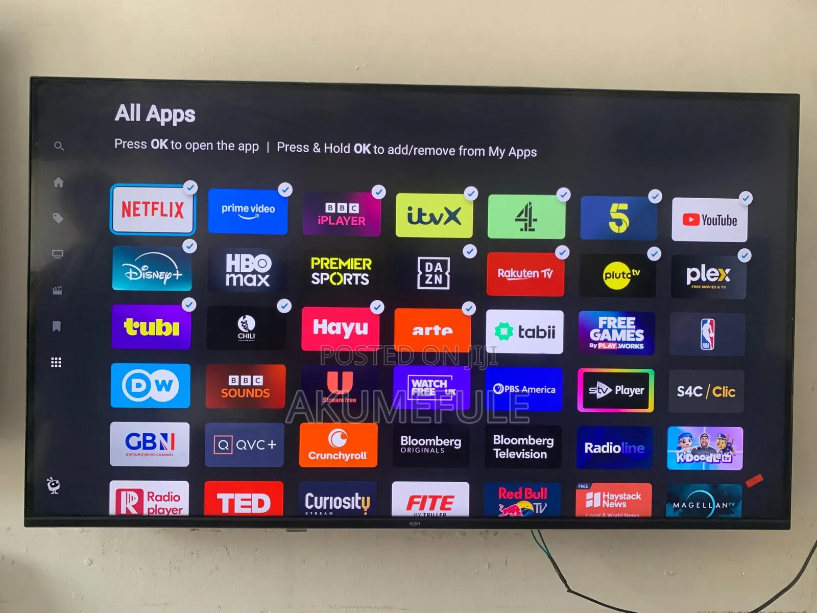 Bush Smart TV 43 Inches Frameless Display