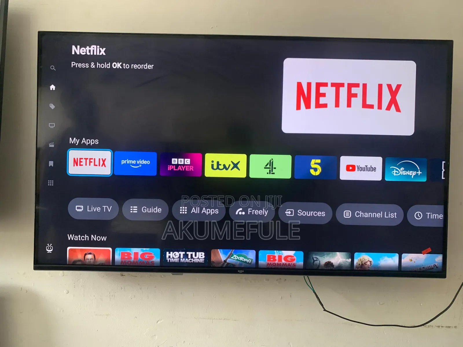 Bush Smart TV 43 Inches Frameless Display