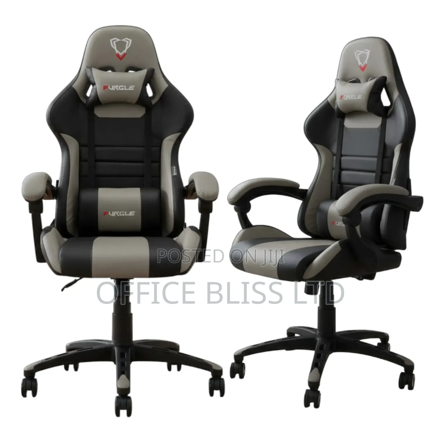 E-Sports Pro Series Gaming Chair ( BLACK Gray) Non - Reclining