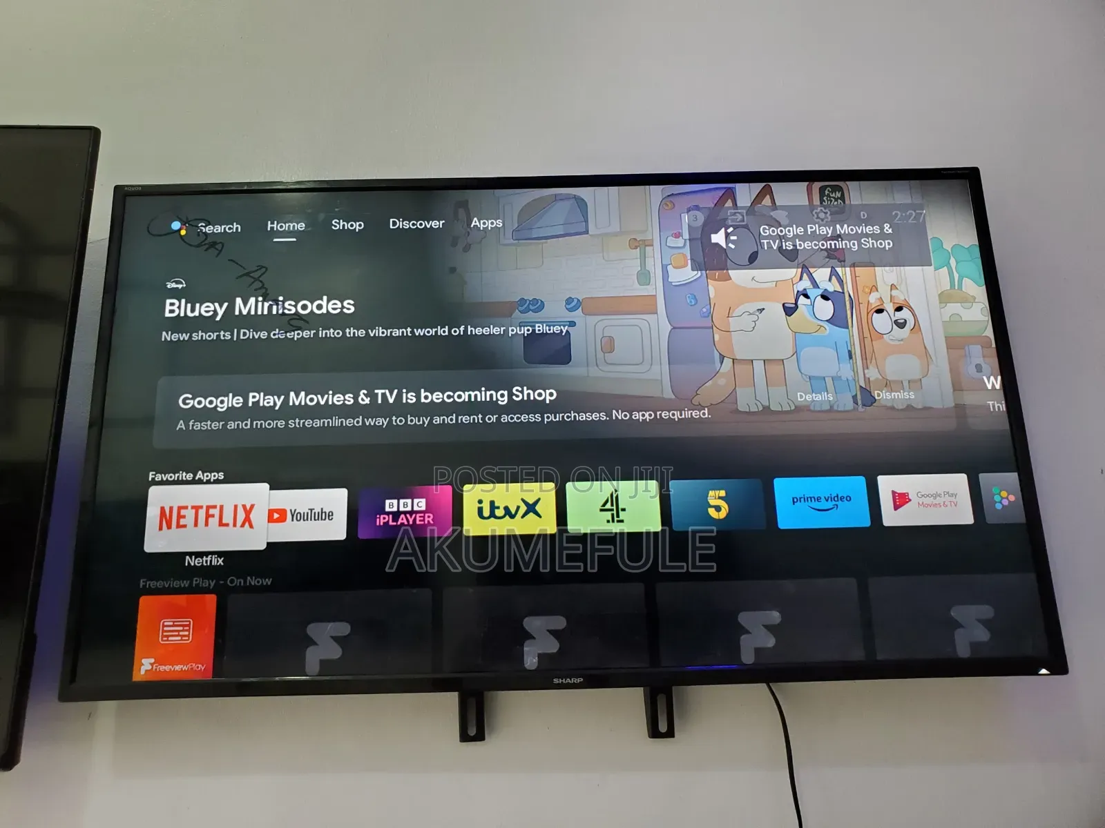 Sharp Android Smart TV 40 Inches Display With Free Netflix Account