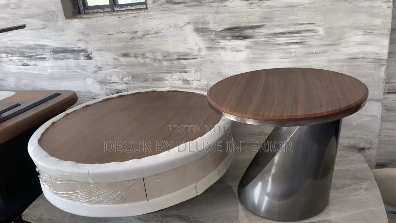 Modern Nested Luxury Ancient Walnut Surface Coffee Table