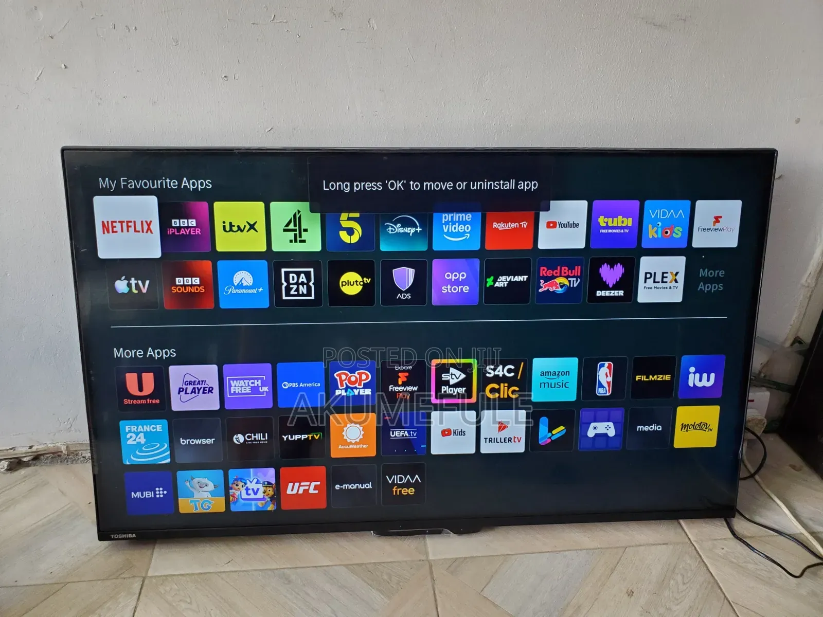 Toshiba Vidaa Smart TV 43 Inches Display With Free Netflix Account