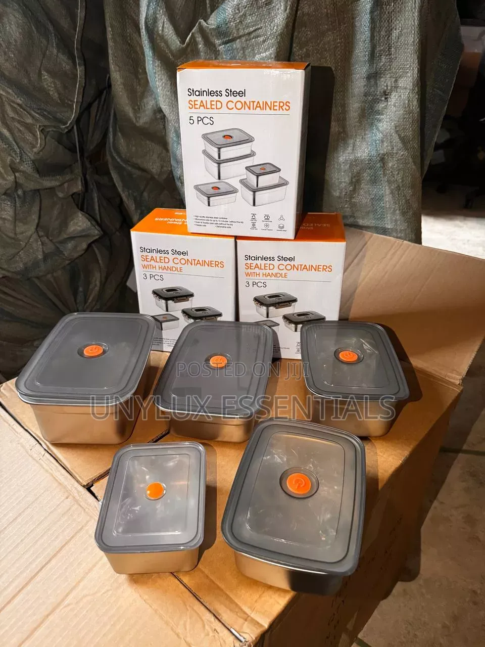 5in1 Stainless Steel Seal Container Set