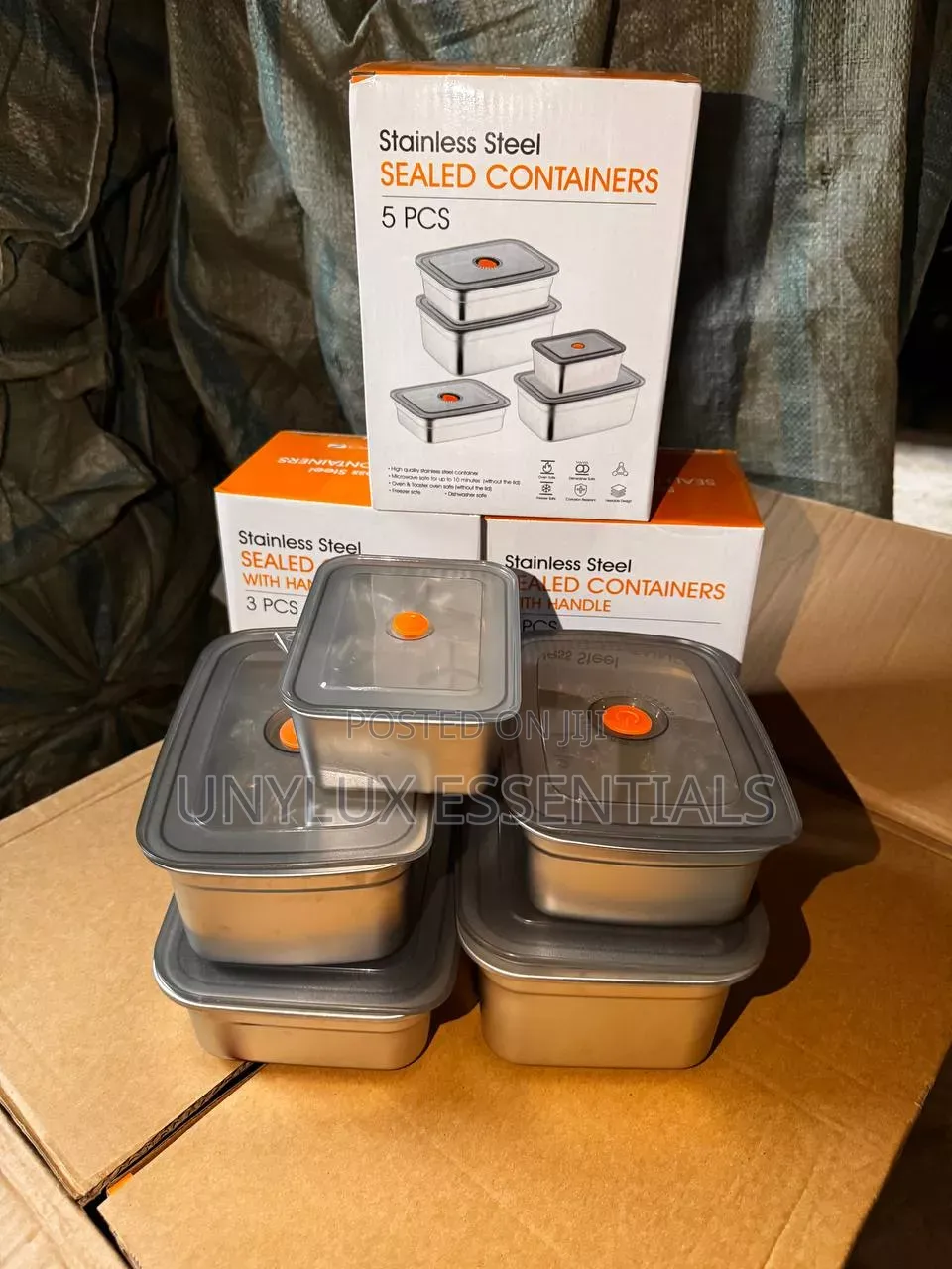 5in1 Stainless Steel Seal Container Set