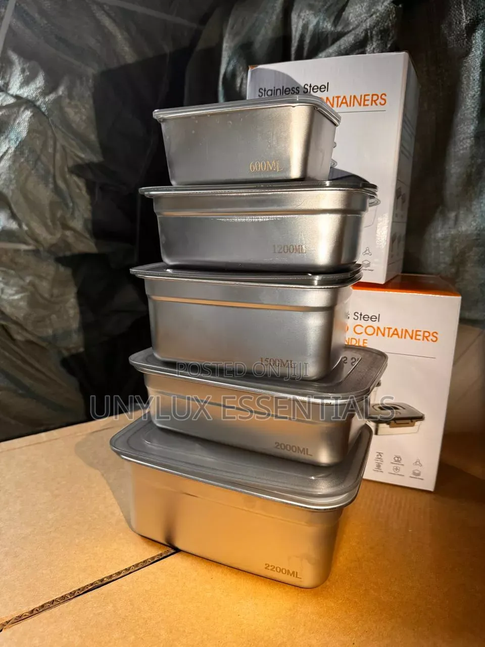 5in1 Stainless Steel Seal Container Set