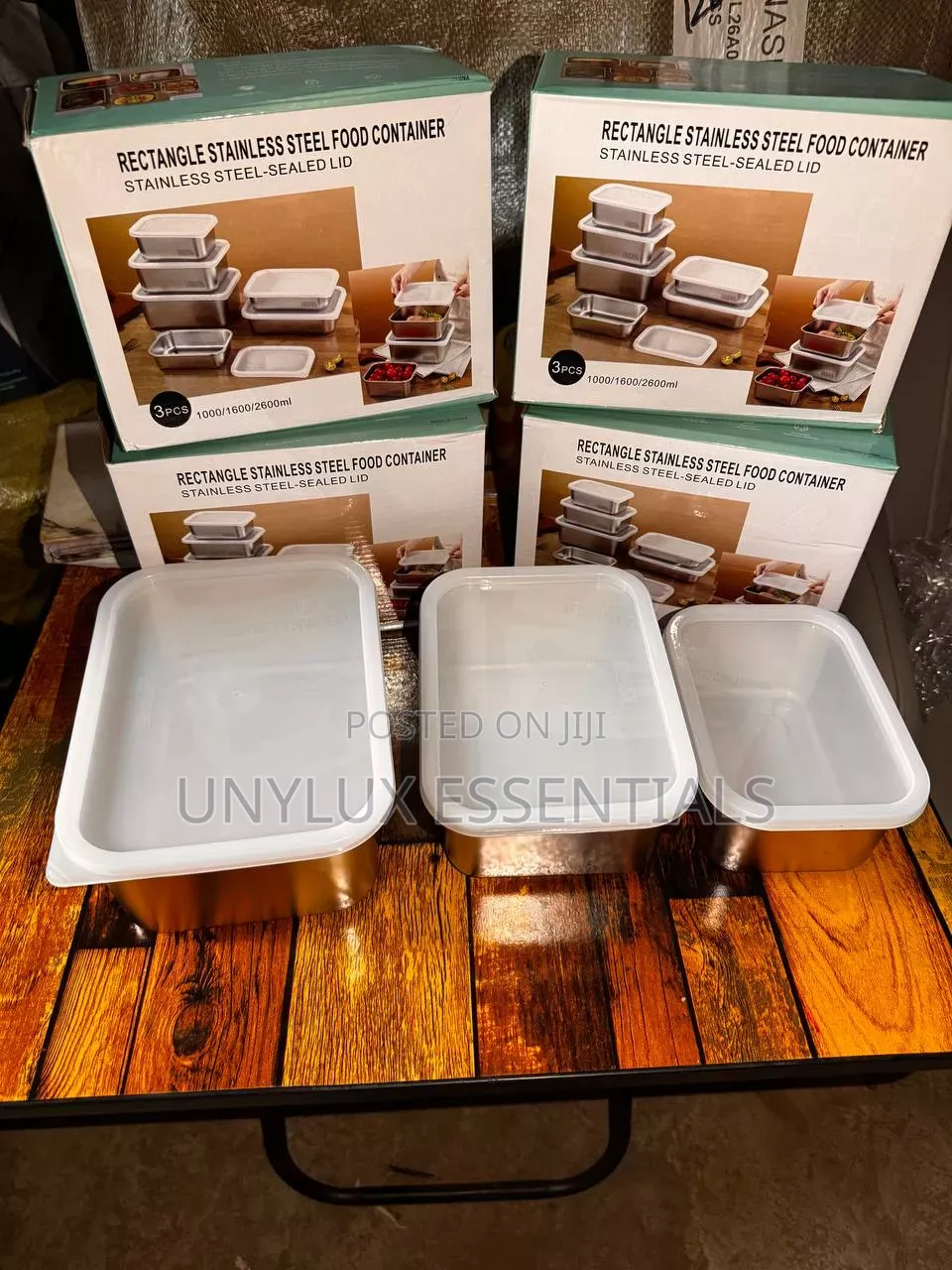3in1 Stainless Steel Seal Lid Container Set